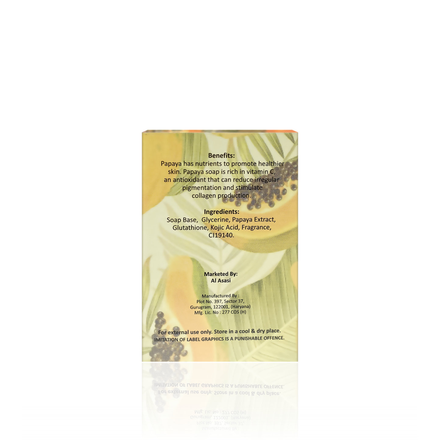 Papaya Whitening Facial Bar Soap - 10O GM