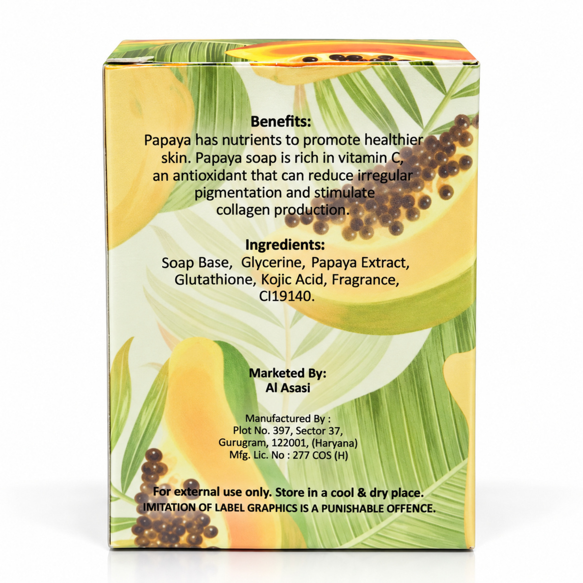 Papaya Brightening Soap for Face & Body – 100g