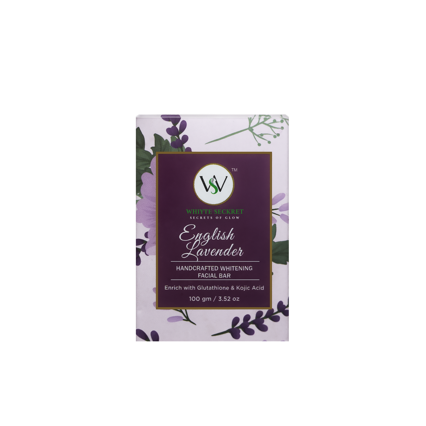 Lavender Organic Facial Soap - Glutathione & Kojic Acid