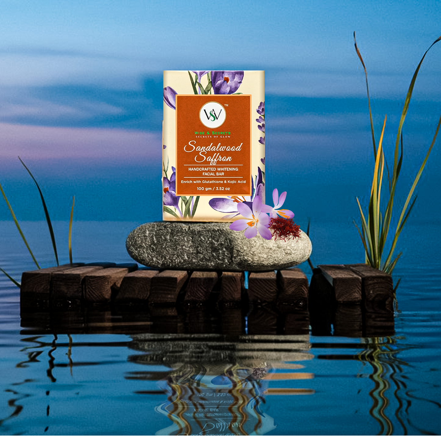 Sandalwood & Saffron Handmade Soap – 100g