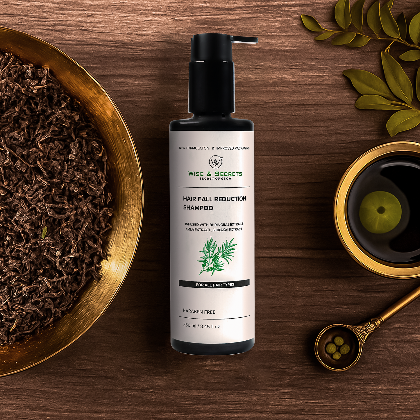 Hair Fall Reduction Shampoo – Herbal Formula with Bhringraj, Amla & Shikakai – 250ml