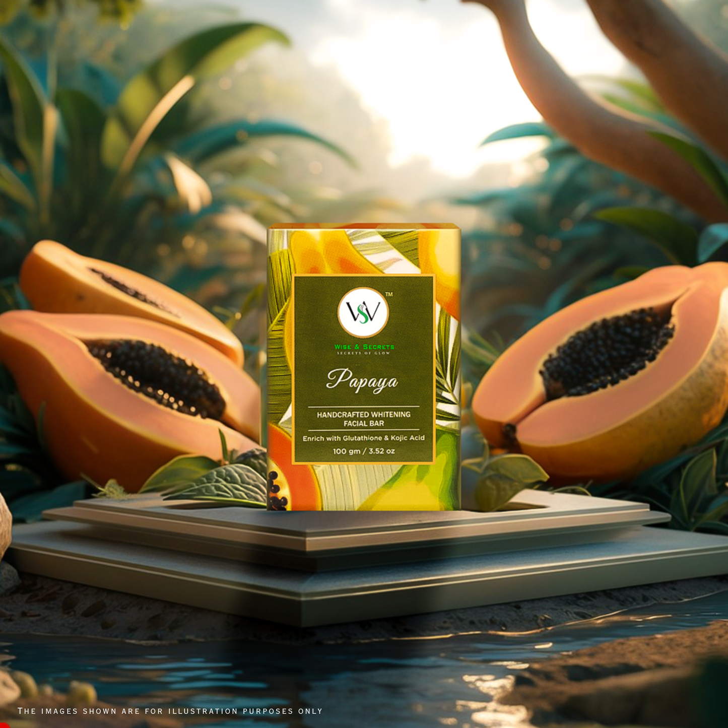 Papaya Whitening Facial Bar Soap - 10O GM