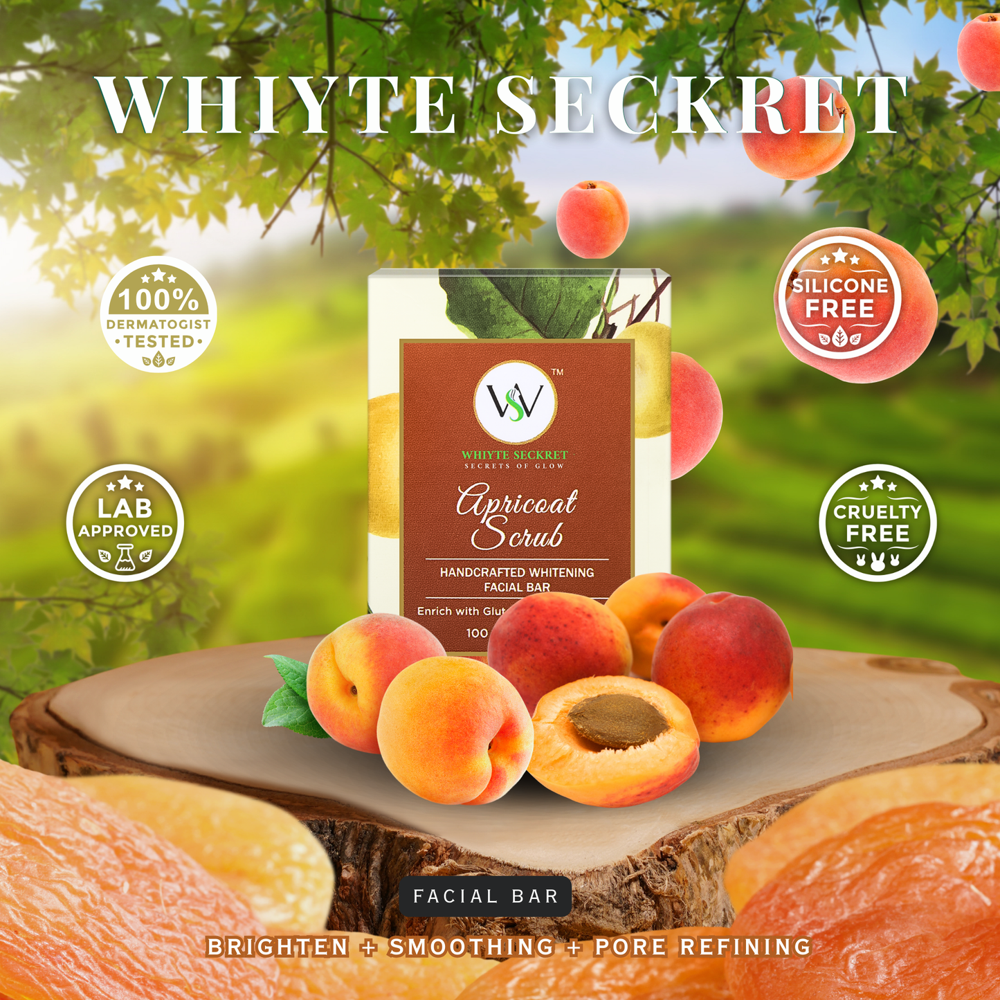 Apricot Face Soap - Enriched With Glutathione & Kojic Acid