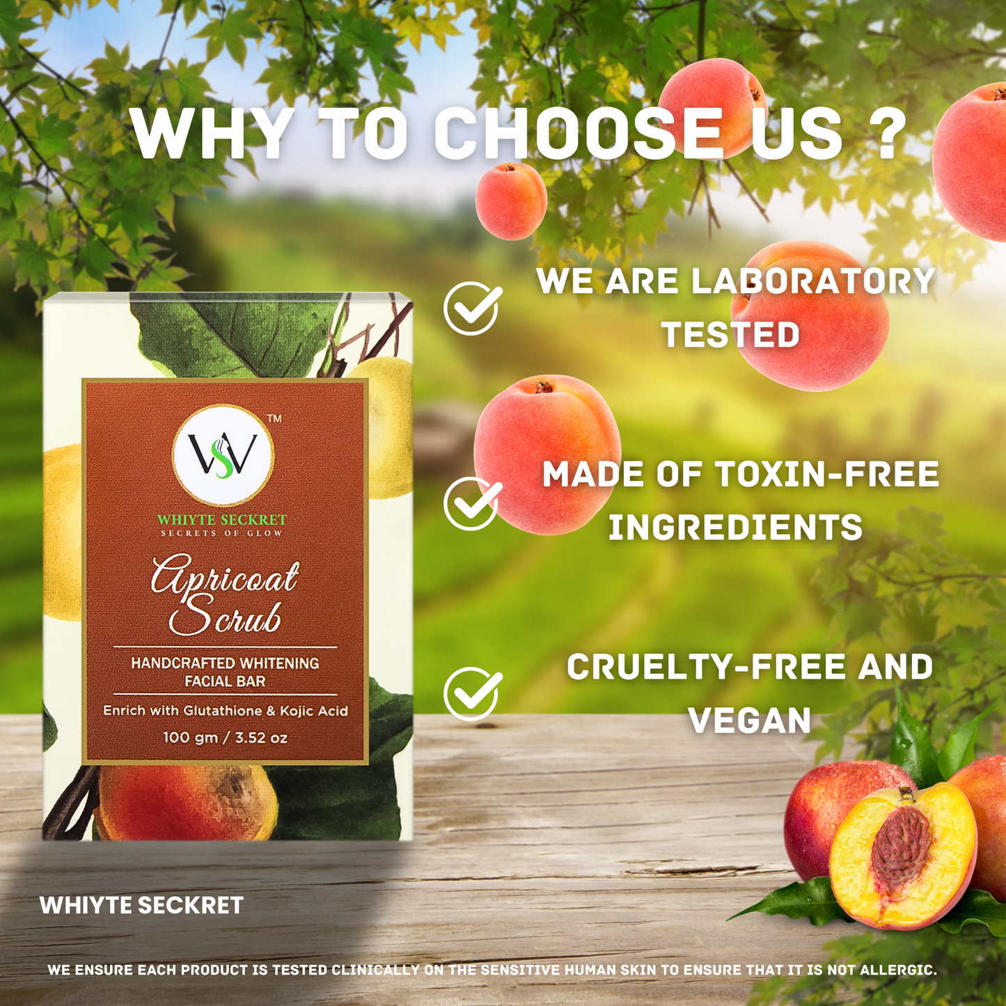 Apricot Face Soap - Enriched With Glutathione & Kojic Acid