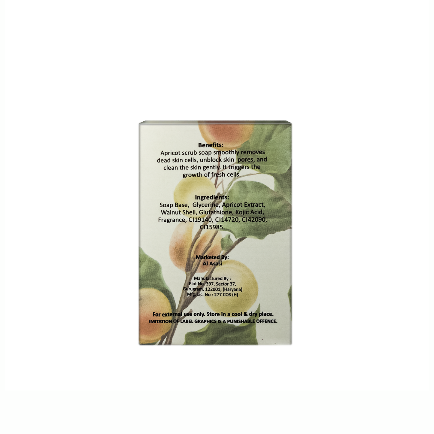 Apricot Face Soap - Enriched With Glutathione & Kojic Acid