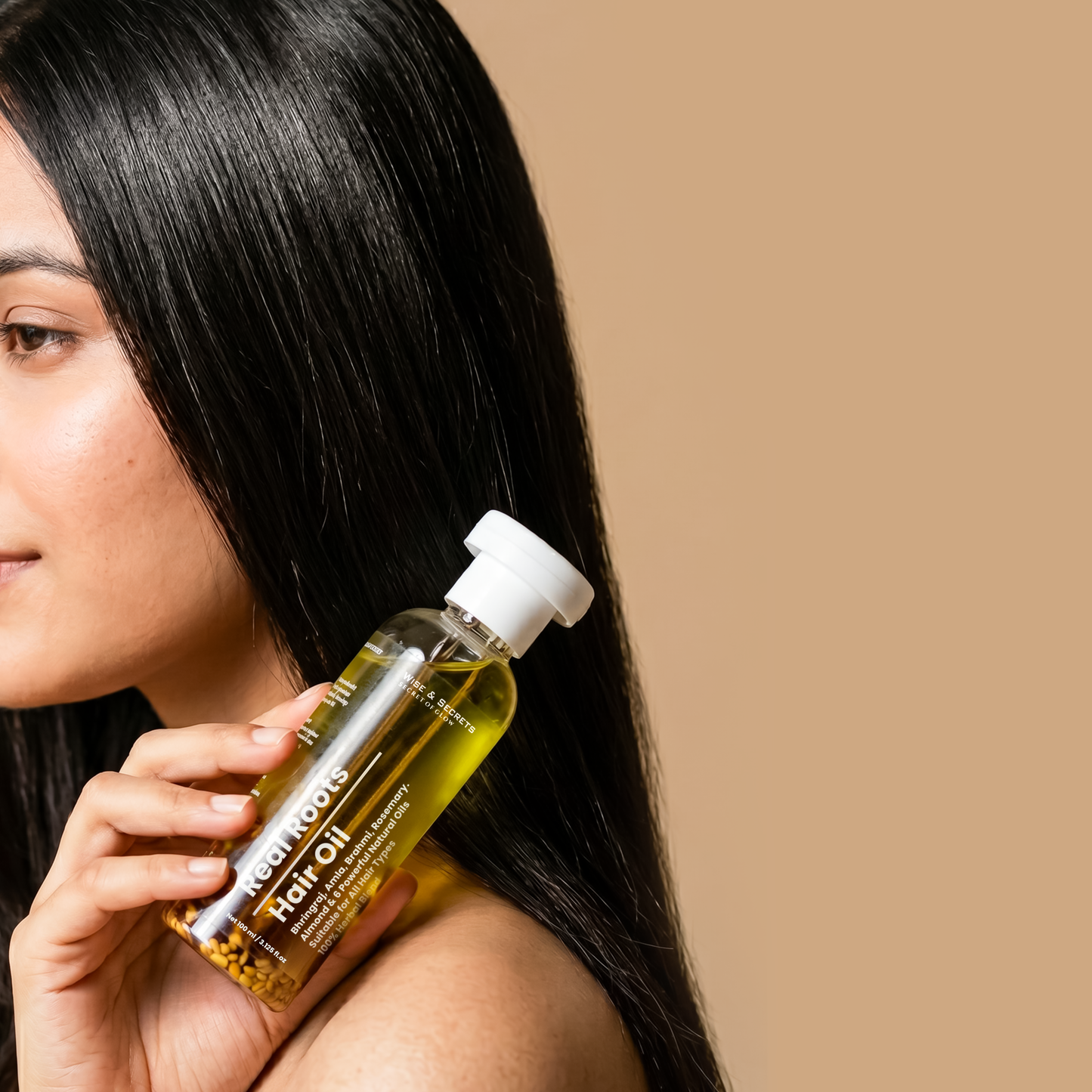 Real Roots Hair Oil – Bhringraj, Amla, Brahmi & Rosemary Hair Growth Oil | 100ml