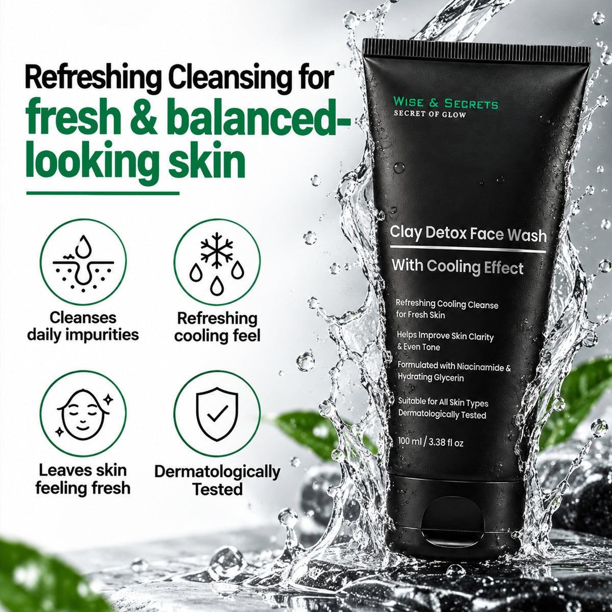 Deep Cleansing Clay Detox Face Wash - 100 ML