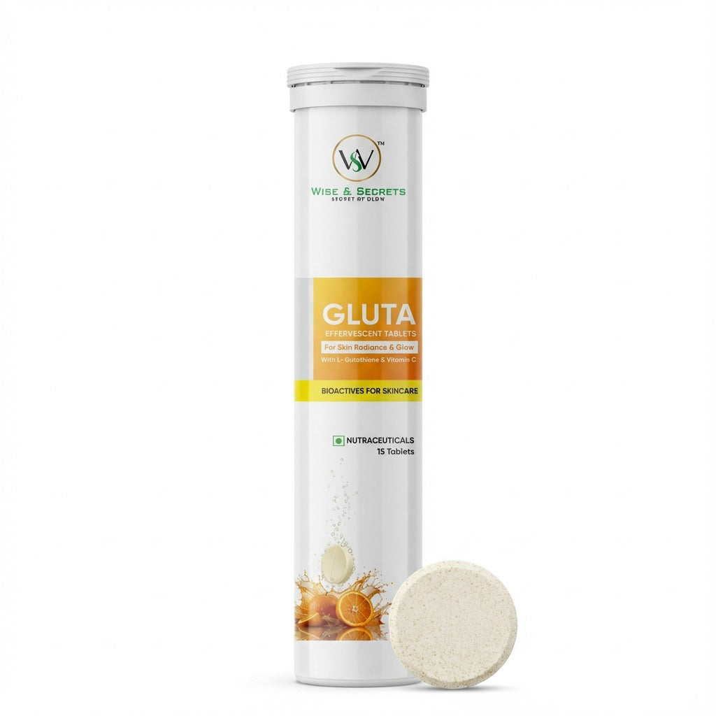 GLUTA Effervescent Tablets | L-Glutathione + Vitamin C | Orange | PACK OF 1