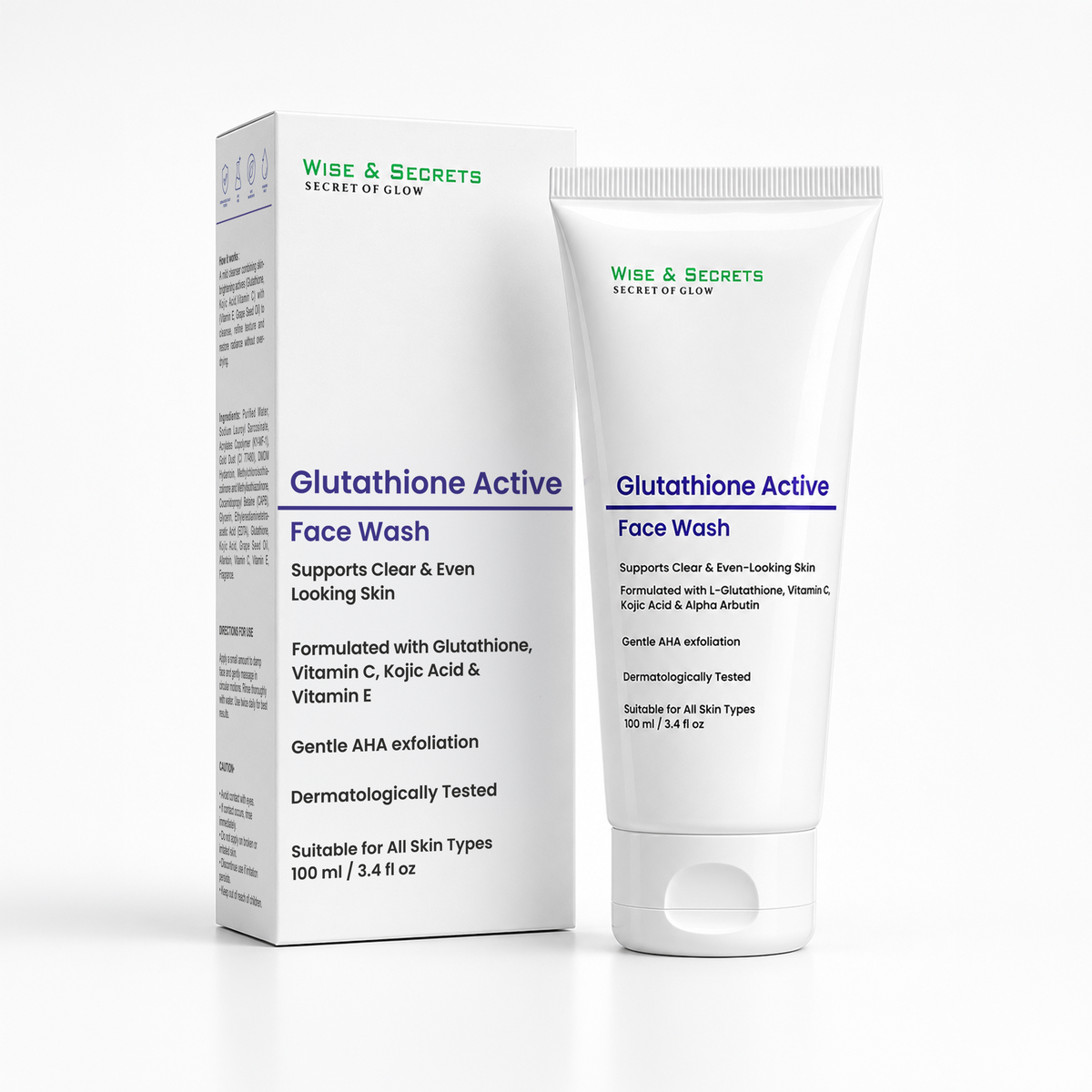 Kojic Acid + Vitamin C & E  Glutathione Face Wash - 100 Gm