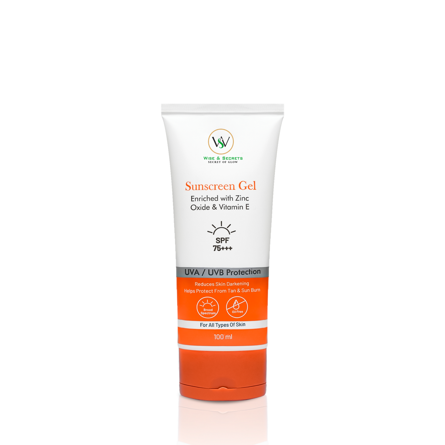 Zinc Oxide + Vitamin E Sunscreen Gel – SPF 75+++ 100 ML