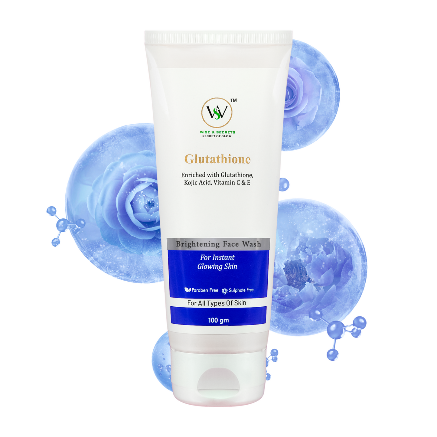 Kojic Acid + Vitamin C & E  Glutathione Face Wash - 100 Gm