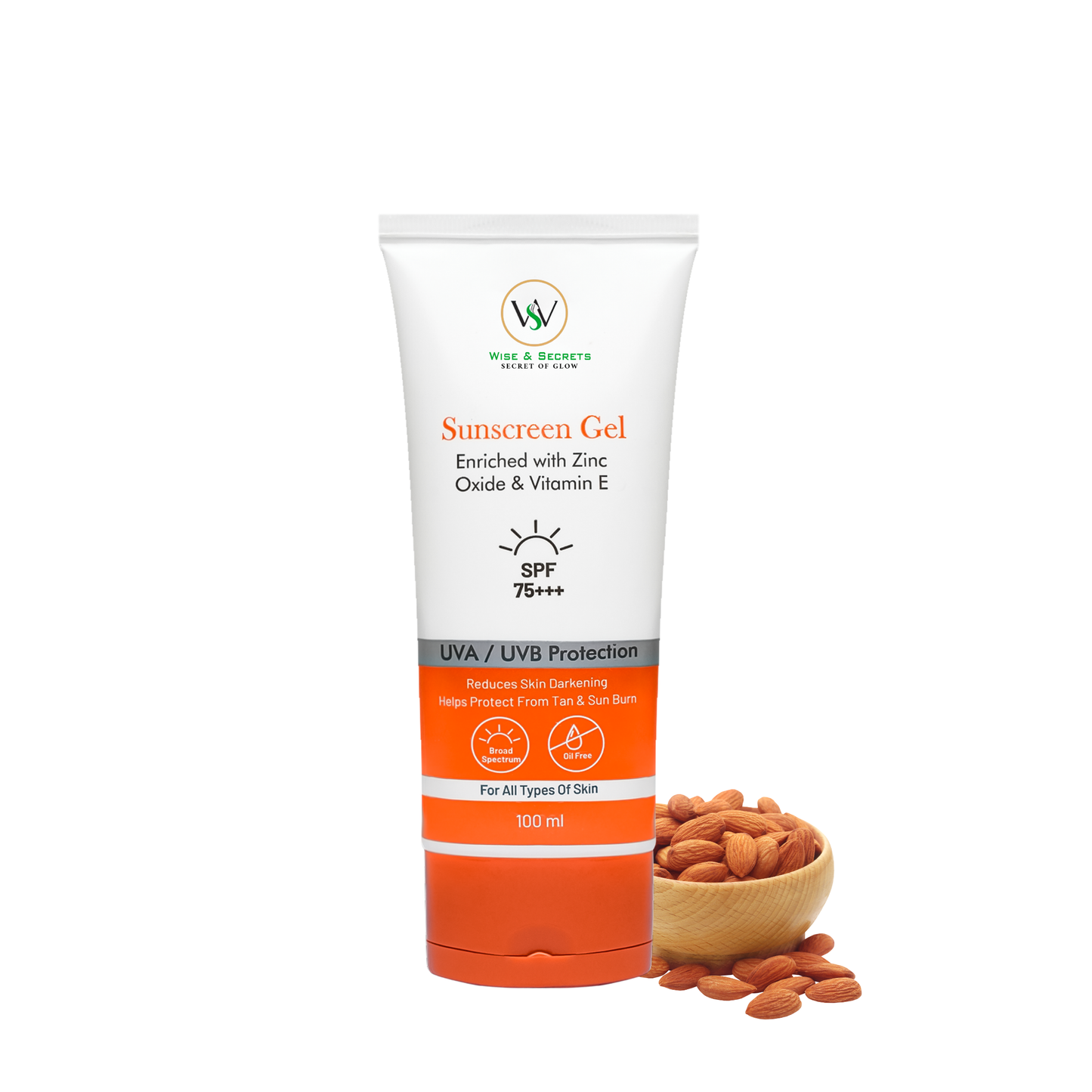 Zinc Oxide + Vitamin E Sunscreen Gel – SPF 75+++ 100 ML