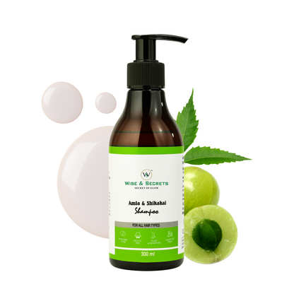 Amla Shikakai Herbal Shampoo – 300ml | With Neem, Bhringraj, Tulsi & Aloe Vera