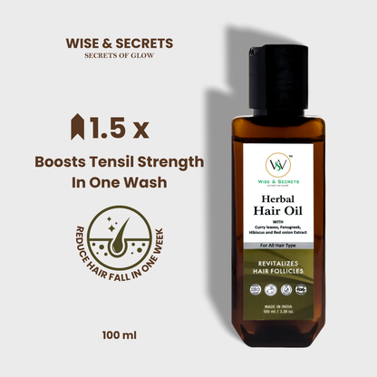 Red Onion Extract + Curry Leaves Herbal Hair Oil - 100 ML