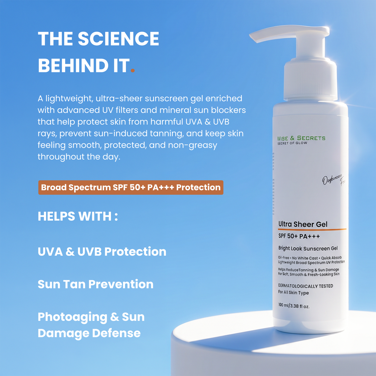 Vitamin E + Niacinamide (Vitamin B3)  SPF 50+ Sunscreen - 100 ML