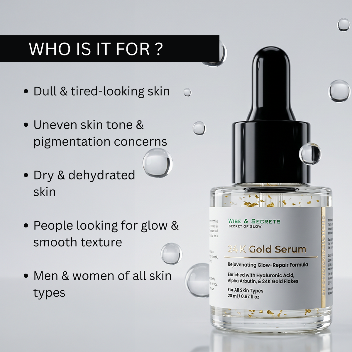 Hyaluronic + Anti-Aging 24K Gold Serum 20 ml