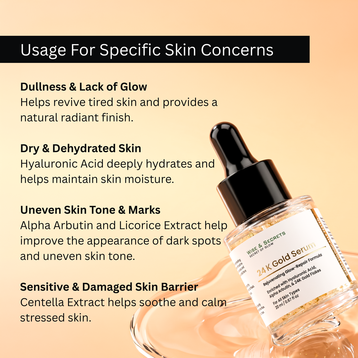 Hyaluronic + Anti-Aging 24K Gold Serum 20 ml