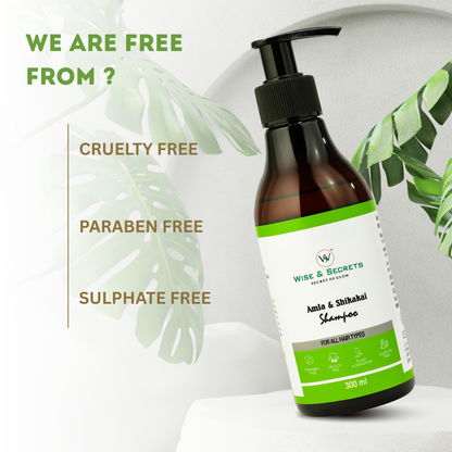 Amla Shikakai Herbal Shampoo – 300ml | With Neem, Bhringraj, Tulsi & Aloe Vera