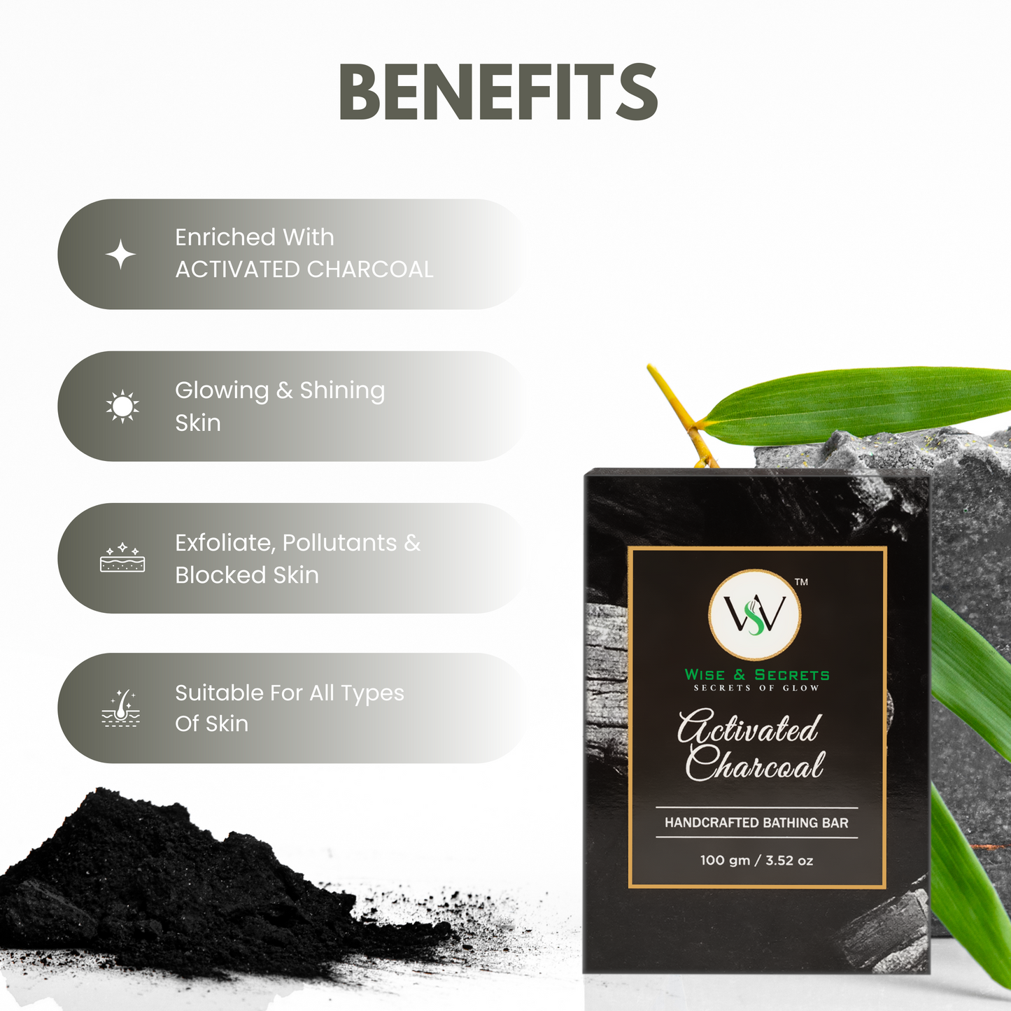 Activated Charcoal Bathing Soap – 100g