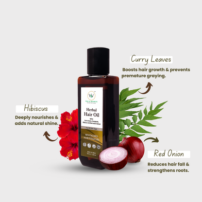 Red Onion Extract + Curry Leaves Herbal Hair Oil - 100 ML