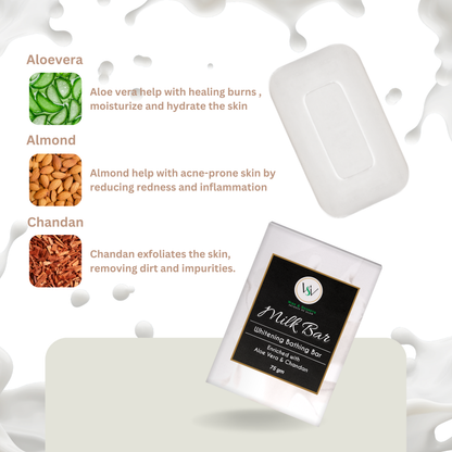 Milk Bar - Whitening Bathing  Soap - 75g