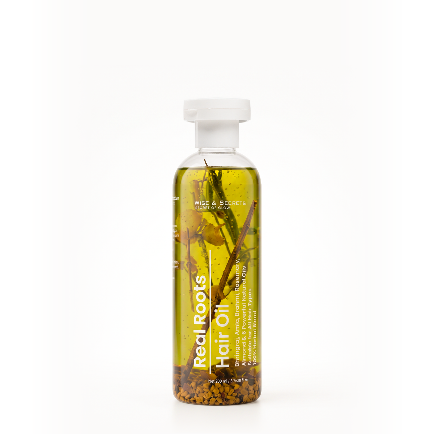 Real Roots Hair Oil – Bhringraj, Amla, Brahmi & Rosemary Hair Growth Oil | 100ml