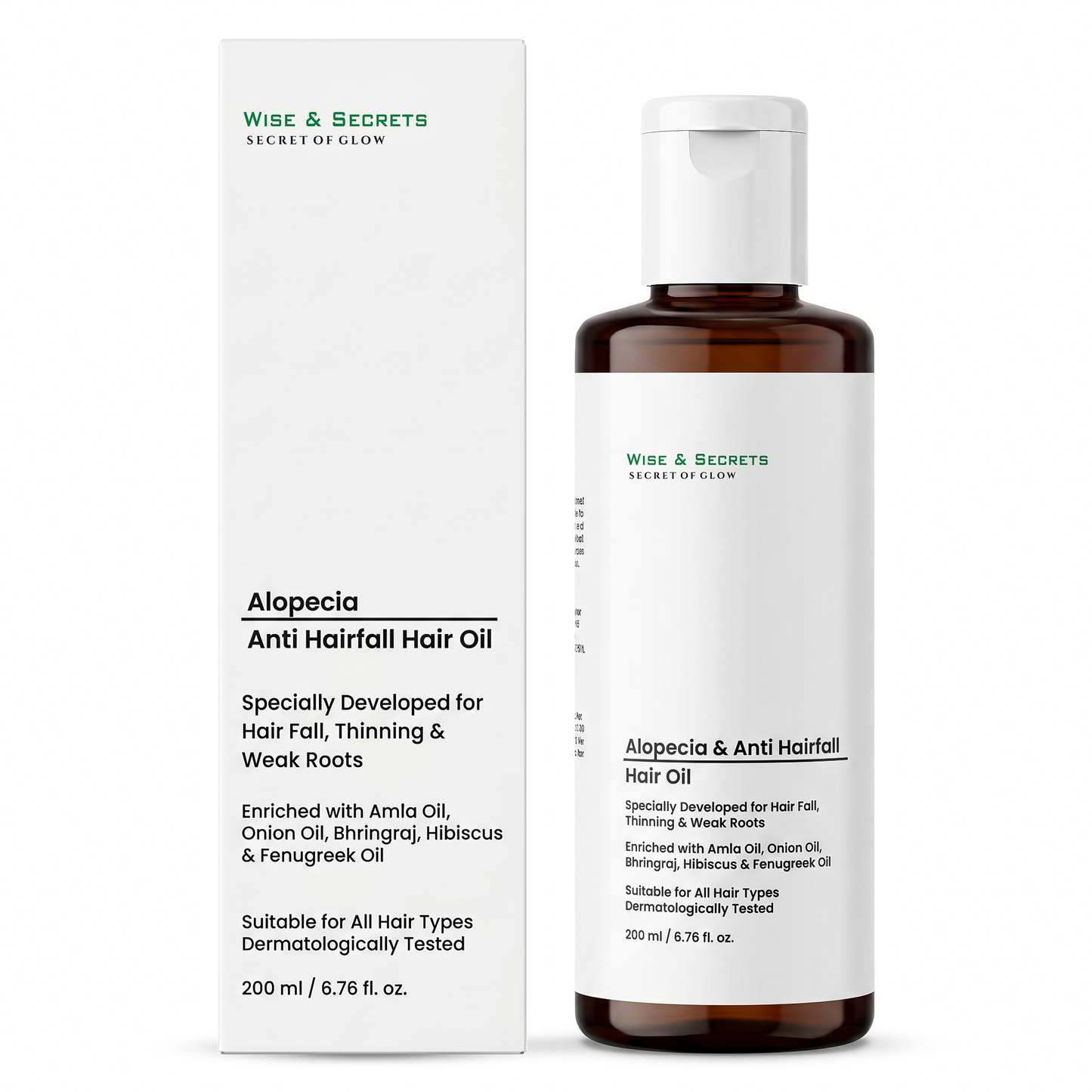 Alopecia & Anti-Hairfall Hair Oil | For Hair Fall, Hair Thinning & Weak Roots | 200ml