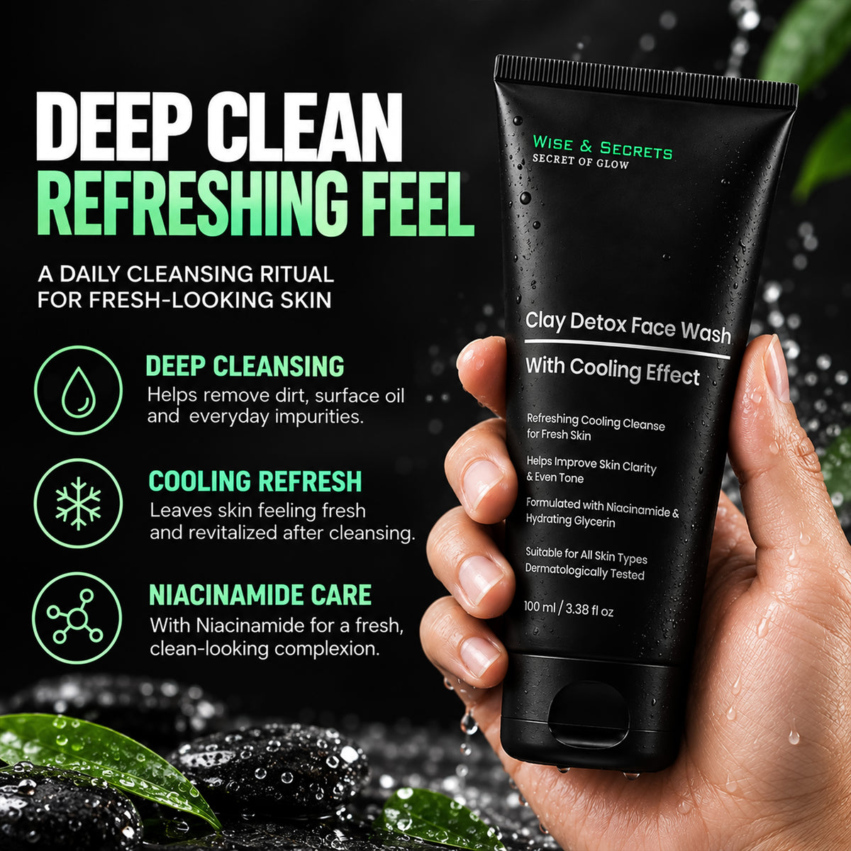 Deep Cleansing Clay Detox Face Wash - 100 ML