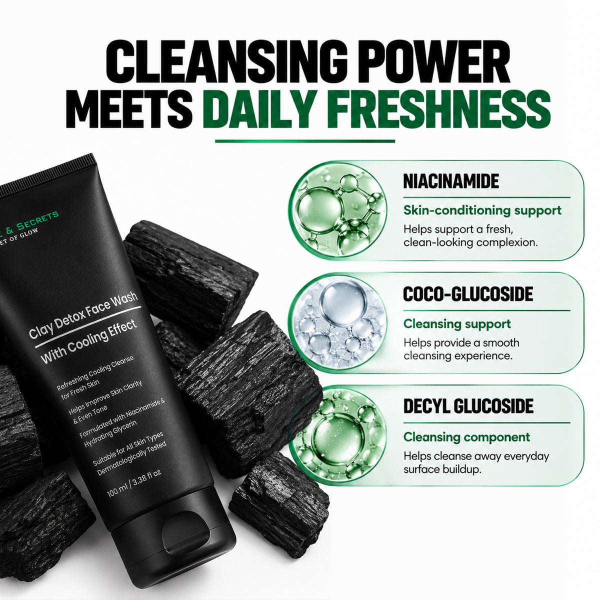 Deep Cleansing Clay Detox Face Wash - 100 ML
