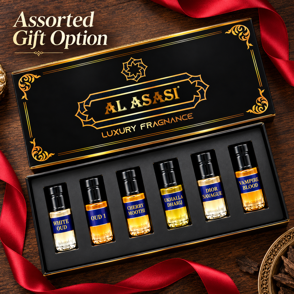 Al Asasi Noir Desire Luxury Attar Gift Set – 6 Fragrances