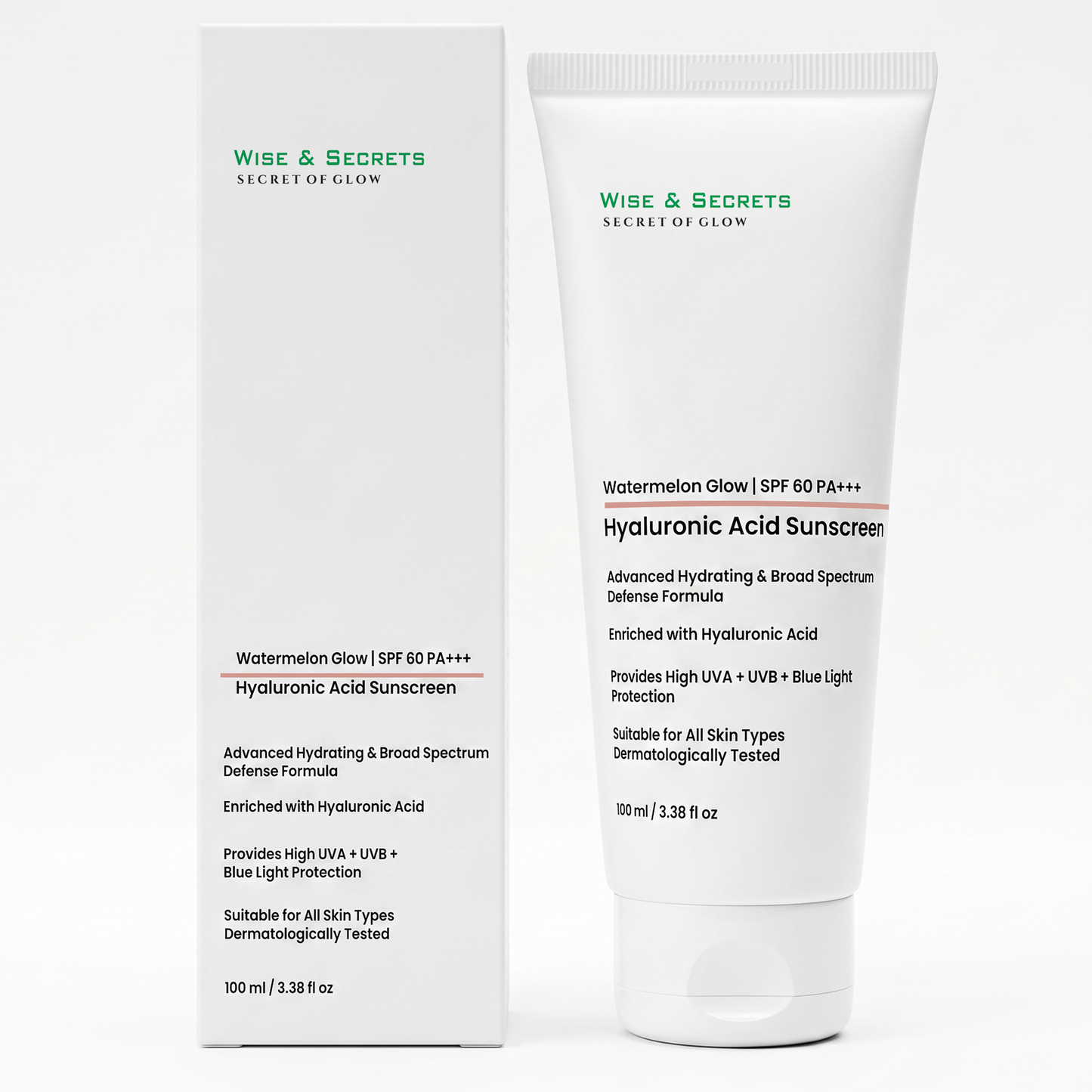 Hyaluronic Acid Sunscreen SPF 60 PA+++ Watermelon Glow Gel 100 ML
