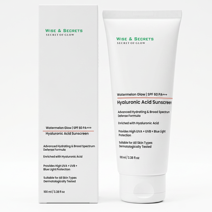 Hyaluronic Acid Sunscreen SPF 60 PA+++ Watermelon Glow Gel 100 ML