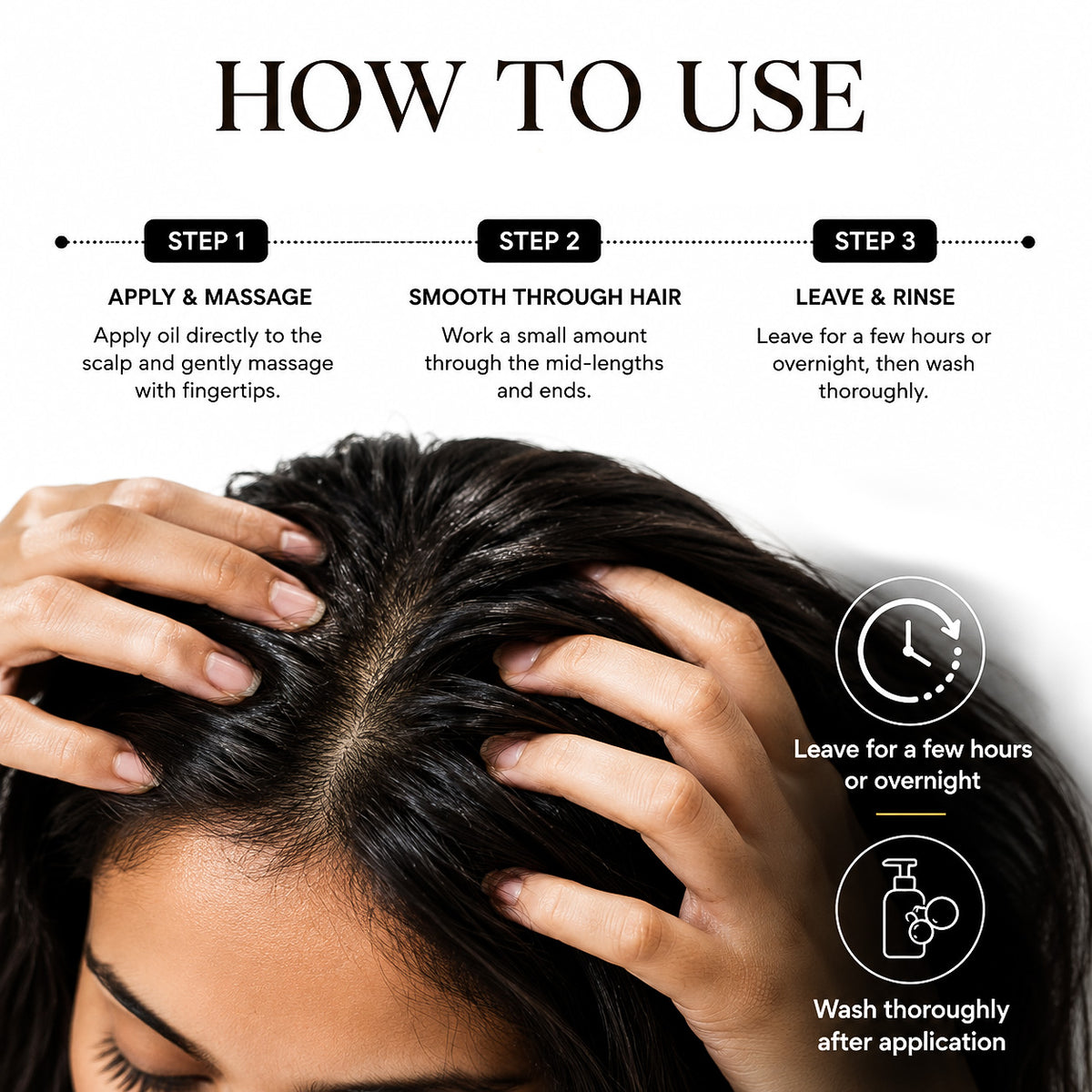 Real Roots Hair Oil – Bhringraj, Amla, Brahmi & Rosemary Hair Growth Oil | 100ml